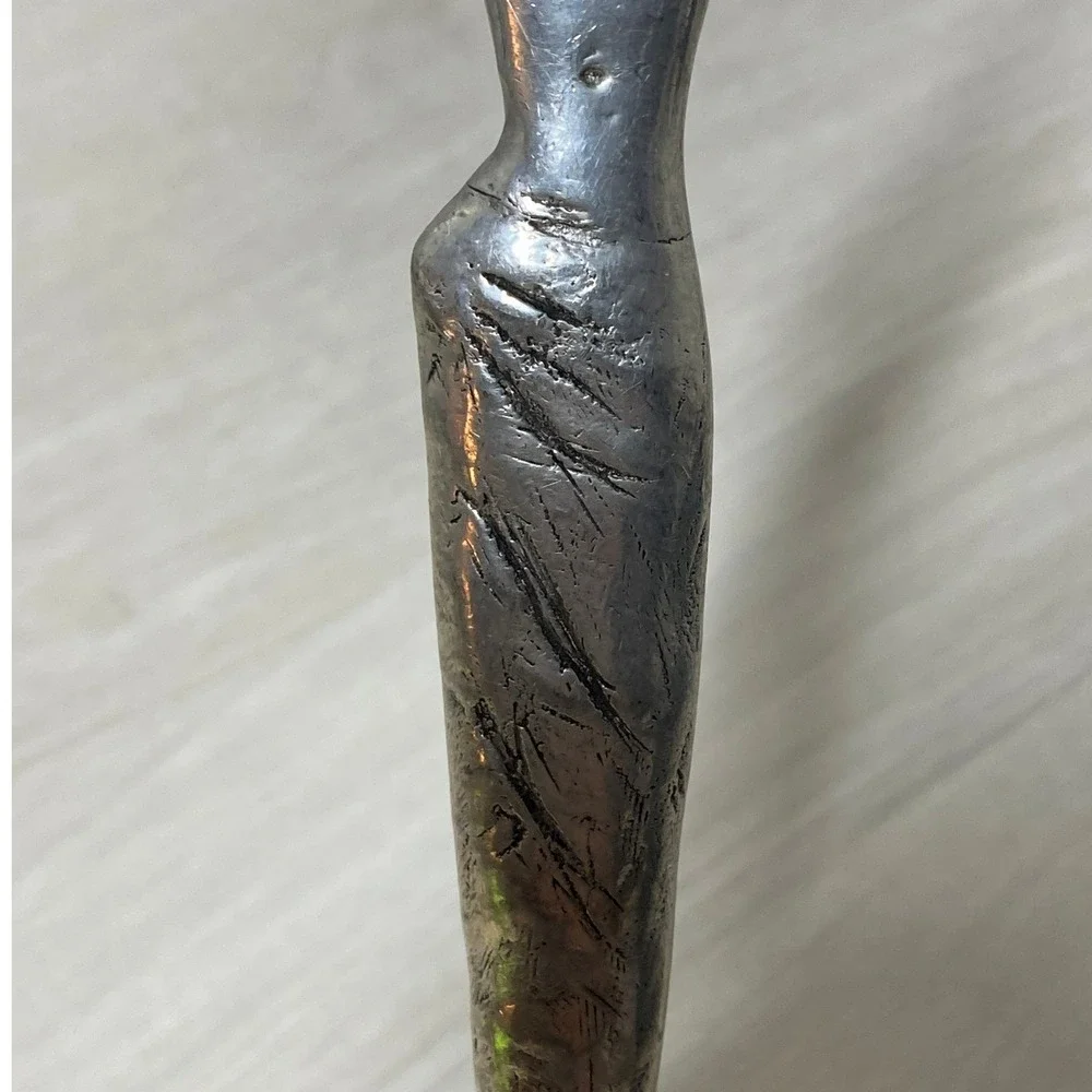 Carrol Boyes Stylized Woman Cake Server Pewter Handle Stainless Steel Pie Slicer